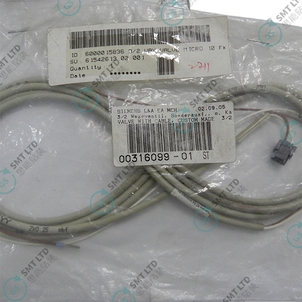 SMT ASM/SIEMENS Machine Spare Parts 00316099-01 VALVE WITH CABLE CUSTOM MADE（00316099）