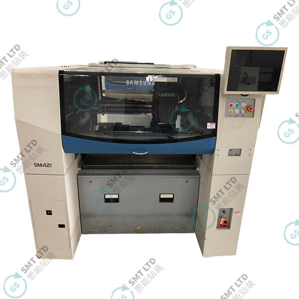 Samsung SM421 SMT Pick And Place Machine with 21000 CPH Speed, High-Pixel Vision, and 0402-55mm IC Support