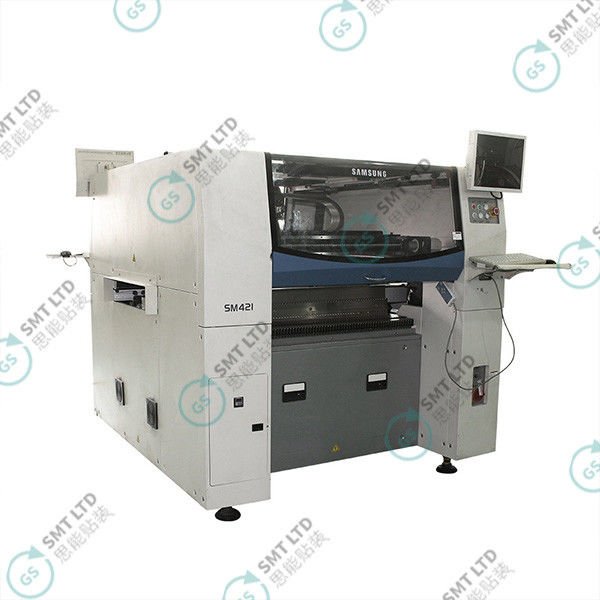 Samsung SM421 SMT Pick And Place Machine with 21000 CPH Speed, High-Pixel Vision, and 0402-55mm IC Support