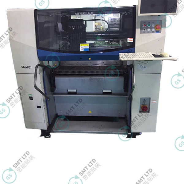 Samsung SM421 SMT Pick And Place Machine with 21000 CPH Speed, High-Pixel Vision, and 0402-55mm IC Support