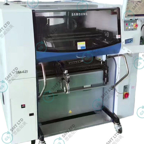Samsung SM421 SMT Pick And Place Machine with 21000 CPH Speed, High-Pixel Vision, and 0402-55mm IC Support