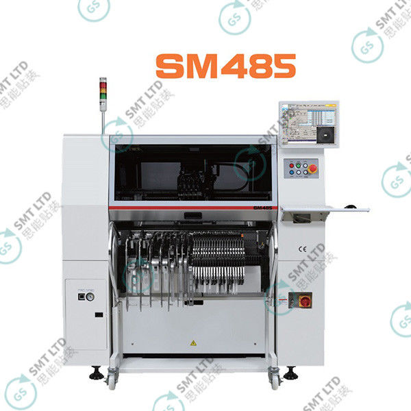 Hanwha SM485P Smart Hybrid Mounter with 4 Spindles x 1 Gantry 12,000 CPH Placement Speed and ±30 μm IC Placement Accuracy