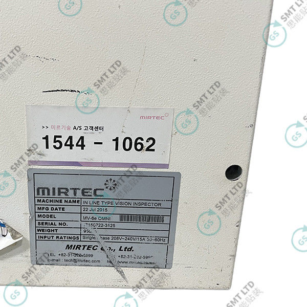 MIRTEC MV-6E OMNI 3D AOI Machine with High Precision 3D Detection and 8-Segment Color Lighting for SMT Placement