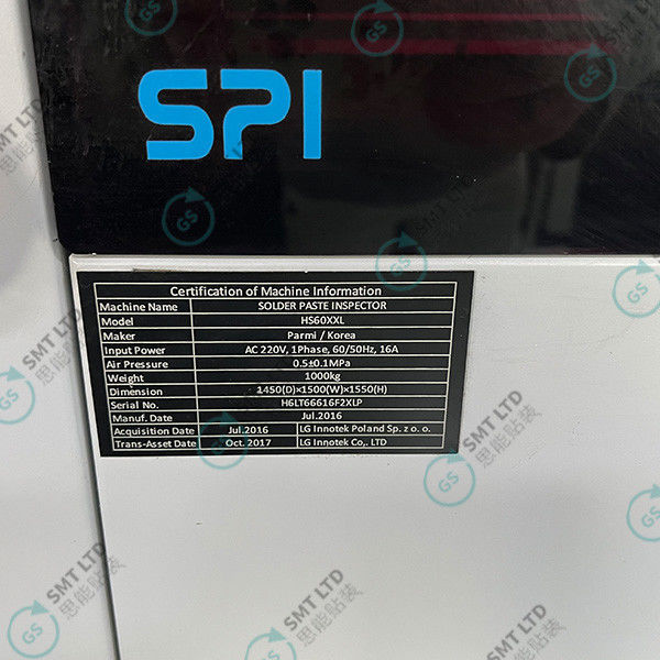 PARMI HS60XXL Solder Paste Inspector with 3D Laser Triangulation Sensor, Real-Time Warpage Tracking, and 65mm Component Inspection