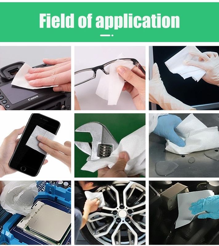 60g SMT steel mesh wiping paper with high efficiency water absorption and anti-static properties for solder paste cleaning