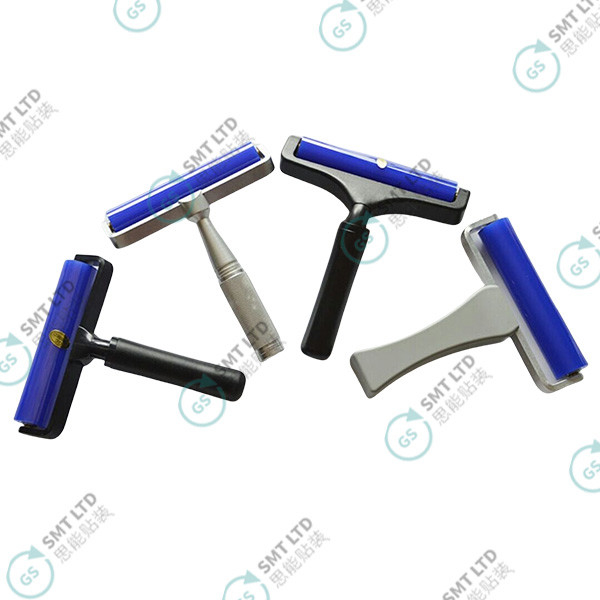 12 Inch Silicone Dust Roller Dust Bar Black Aluminum Plastic Handle Anti Static Silicone Roller