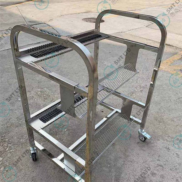 YAMAHA SMT Feeder Rack Stainless Steel 2 Floors Design with Universal Wheel and Brake for YS12/10/20/SS Feeder Car