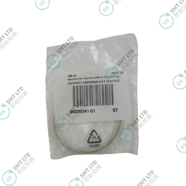 00200341-01 SMT Machine Spare Parts Toothed Belt Synchroflex 6 T2.5 / 177.5