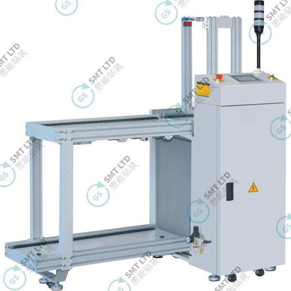 SMT Series PCB Conveyor Machine Side Entry Unloader with PLG Control Stepping Motor Push Plate Structure and SMEMA Signal Communication