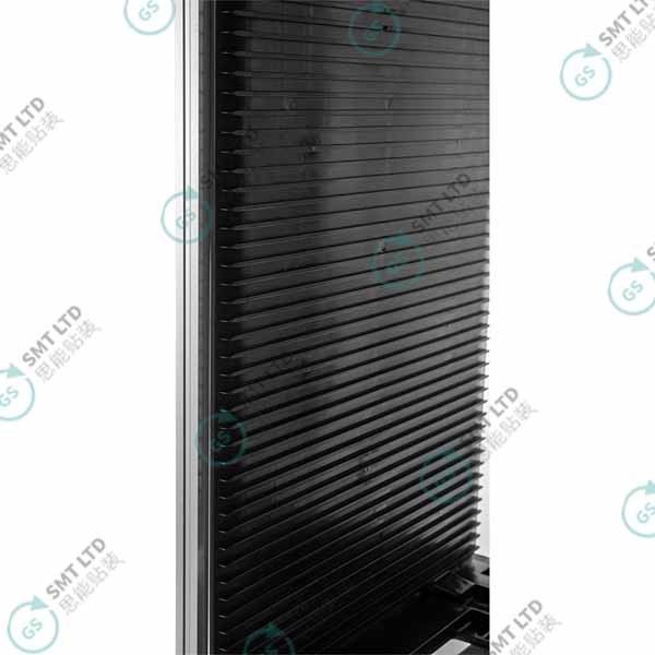Aluminum Alloy Anti Static PCB Magazine Rack with Adjustable Width 85-250 mm for SMT Loader and Unloader