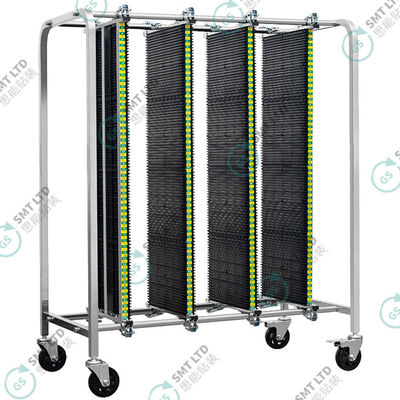 Stainless Steel Frame ESD PCB Storage Cart with 150KG Load Capacity and 4-inch Wheel for SMT Applications