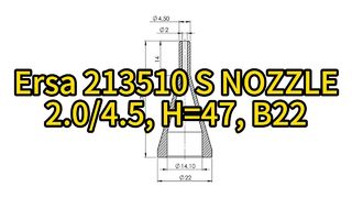 Ersa Selective Wave Solder 213510 S Nozzle 2.0/4.5 H=47 B22 #smt #nozzle